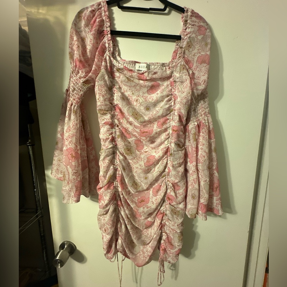 Pink Mini Dress long sleeve